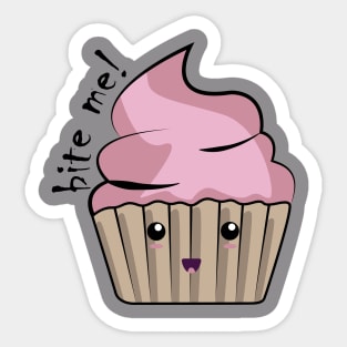 Bite me cupcake Sticker